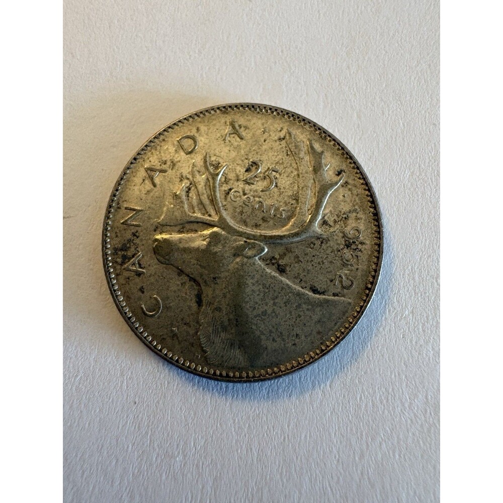 1957 Canada 25 Cents Silver Quarter Circulated
